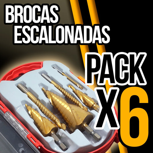 Juego de brocas escalonadas de sierra de 6 piezas